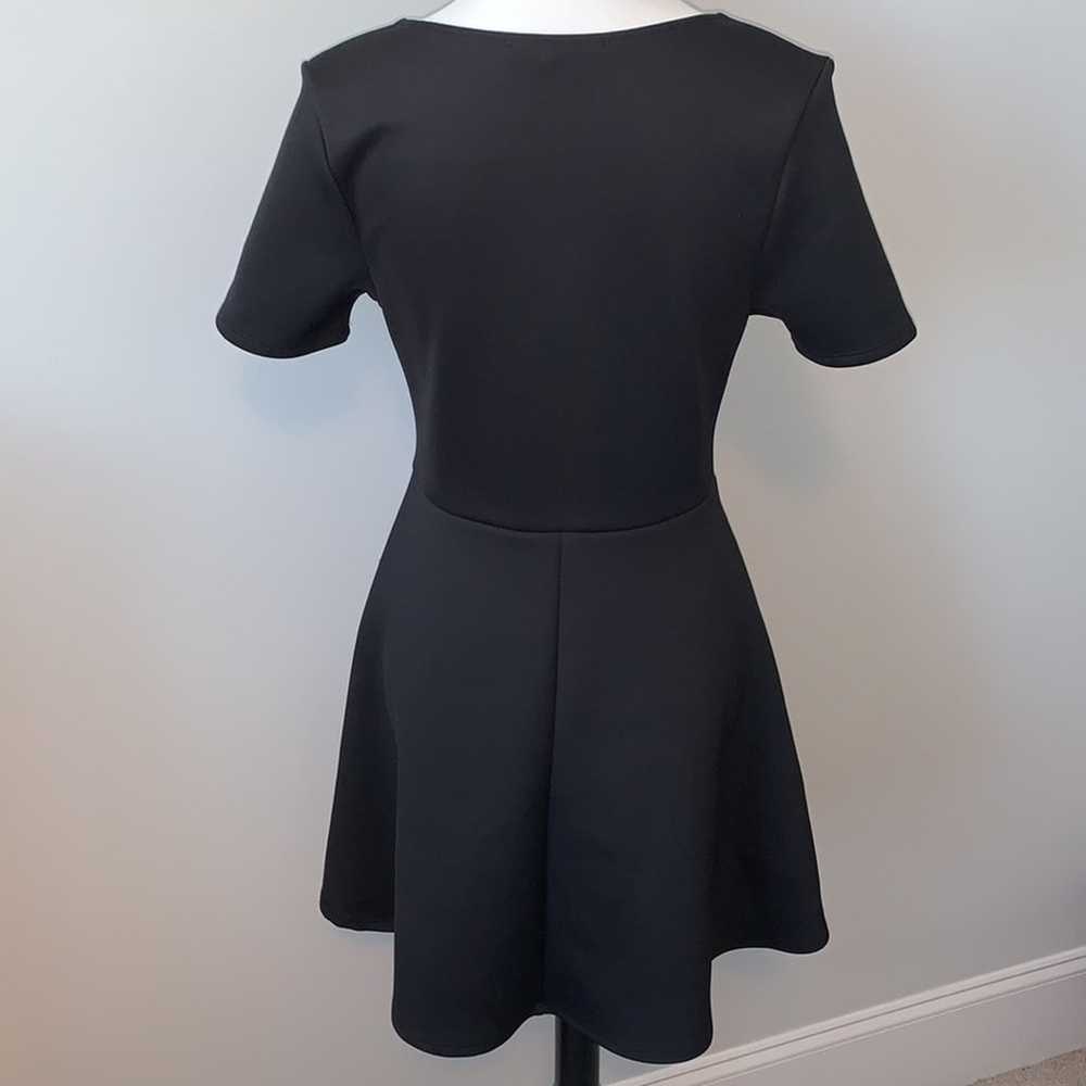 Cecico Black Fit & Flare Mini Dress Sz L - image 5