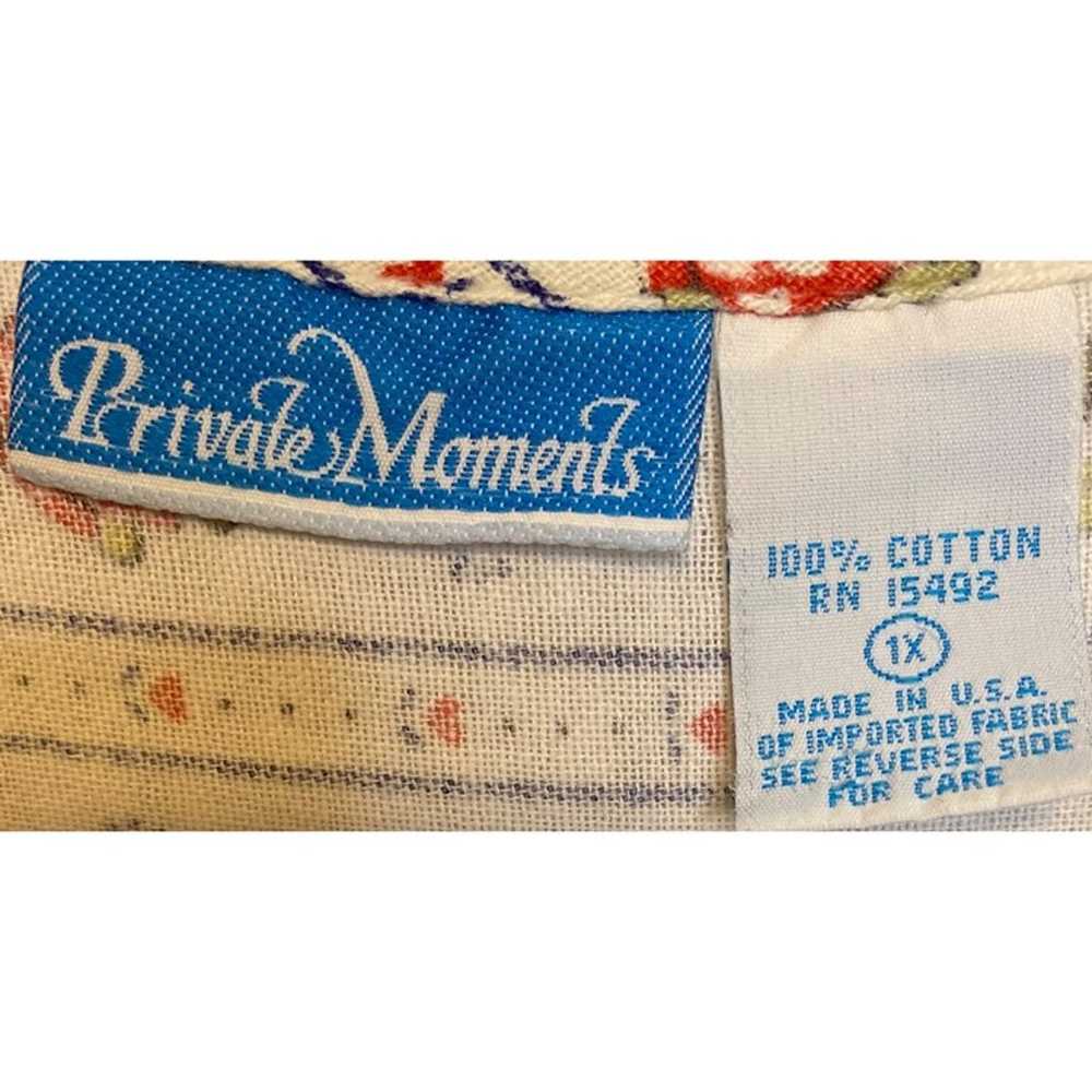 VINTAGE Private Moments Teddy Bear Heart Flannel … - image 3