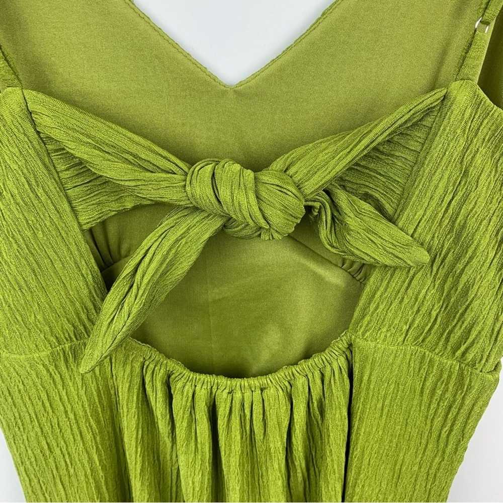 Lulus View and I Chartreuse Tie Back Faux Wrap Mi… - image 3