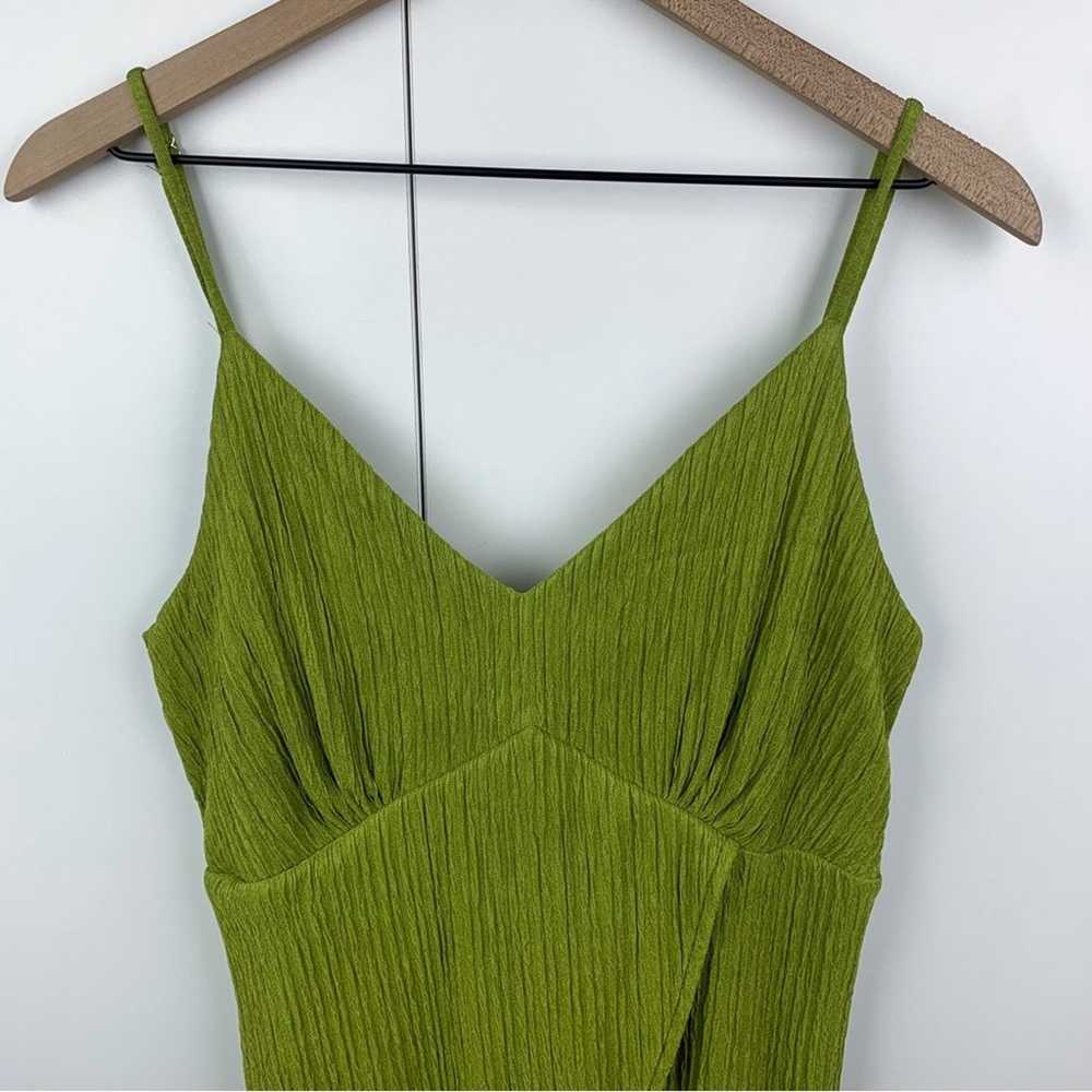 Lulus View and I Chartreuse Tie Back Faux Wrap Mi… - image 5