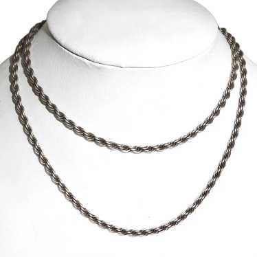 Sterling Heavy Rope Chain Necklace