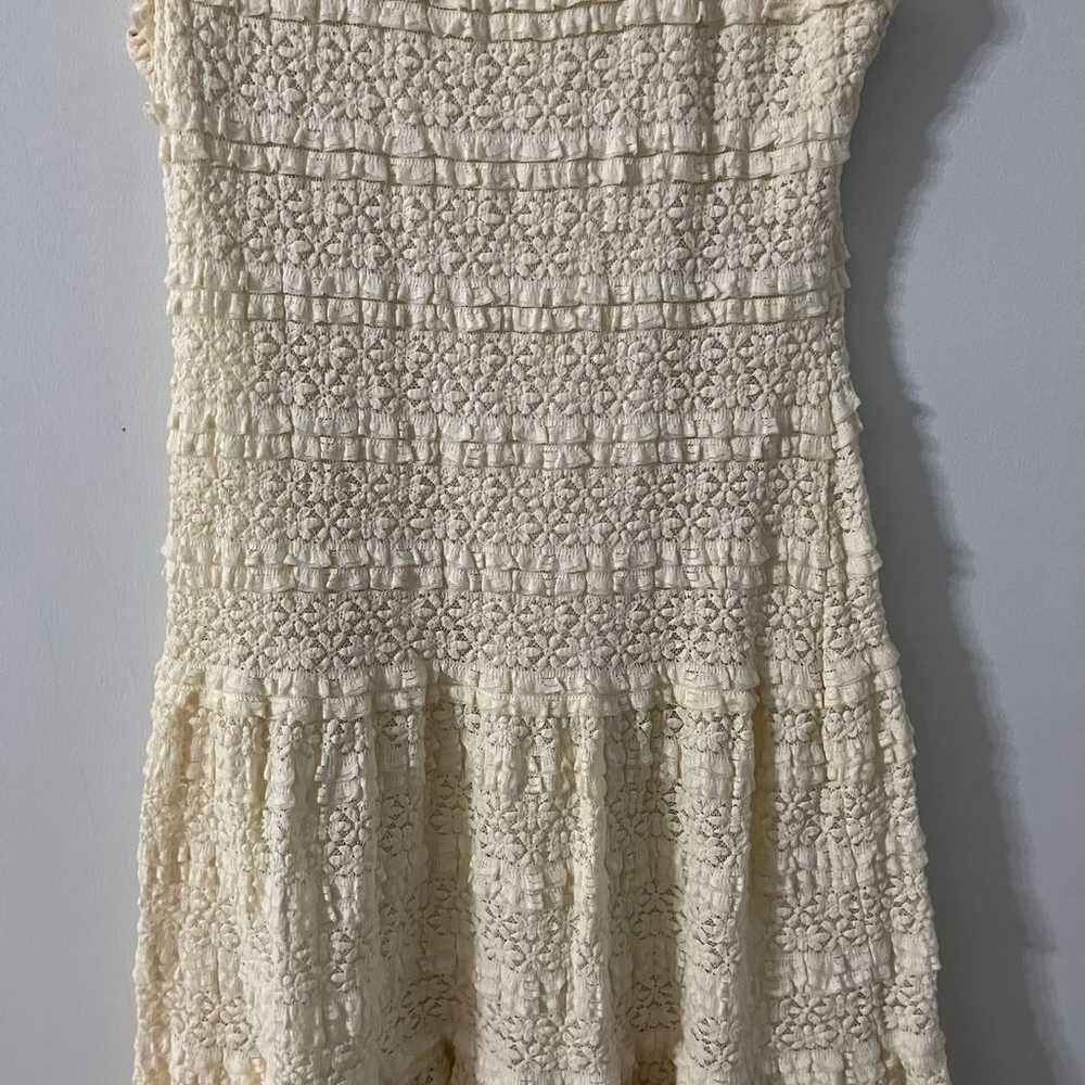 Max Studio Stretch Lace Ivory Tank Dress Size Med… - image 3