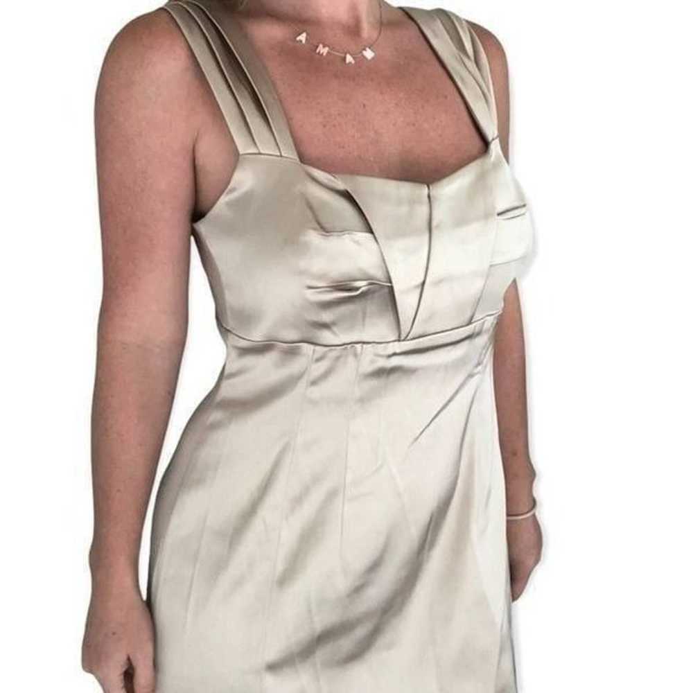 Calvin Klein beige silk dress - image 3