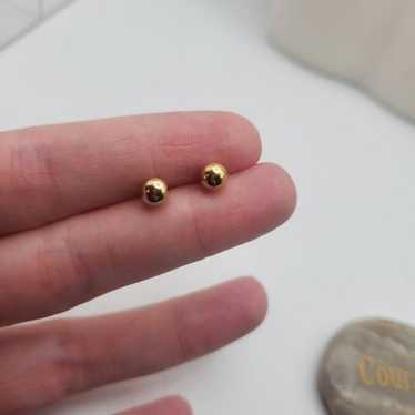 Gold tone ball stud earrings