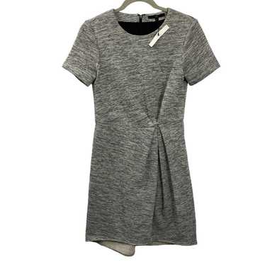 Tibi Spring Tweed Gray Dress size 4 Short Sleeves 