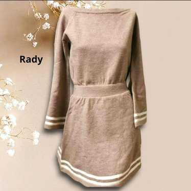 Rady lady knit one-piece dress, bell sleeve, mini 