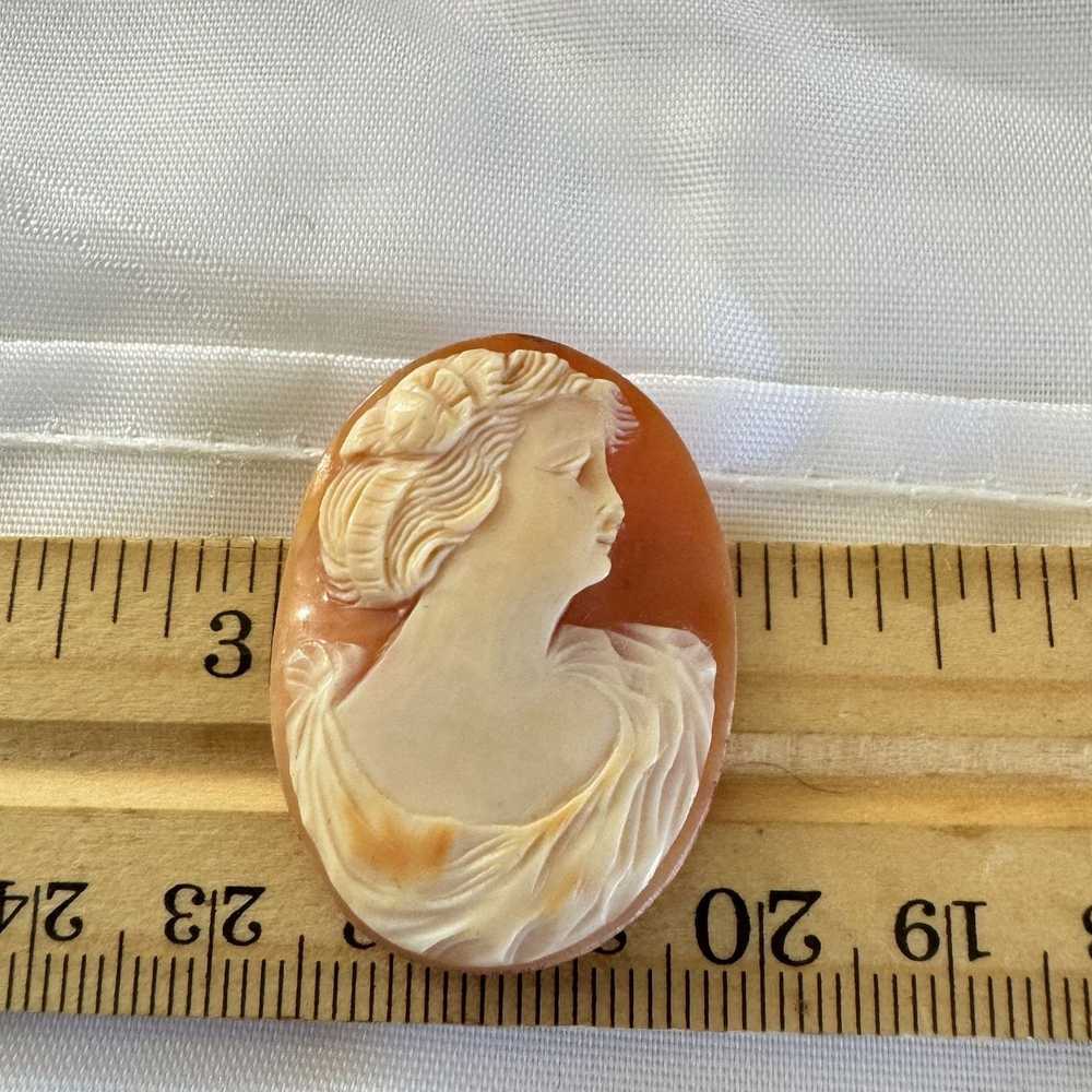 Vintage Antique Victorian Lady Profile Oval Carve… - image 6