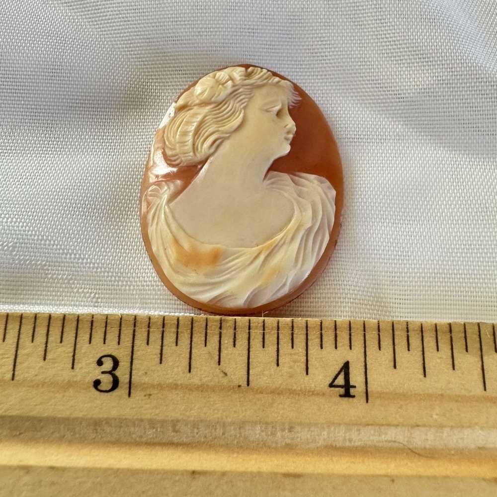 Vintage Antique Victorian Lady Profile Oval Carve… - image 7