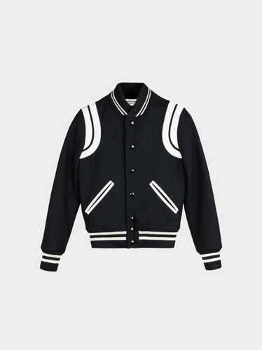 Yves Saint Laurent 2020s Wool Teddy Varsity Jacket