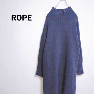 Rope [M] Knit One-piece Dress  Long sleeves High-… - image 1