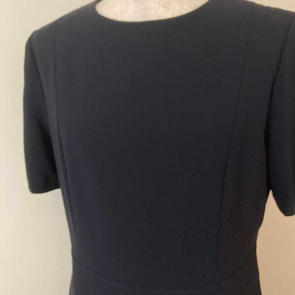 Navy Short Sleeve A-Line Dress - image 3