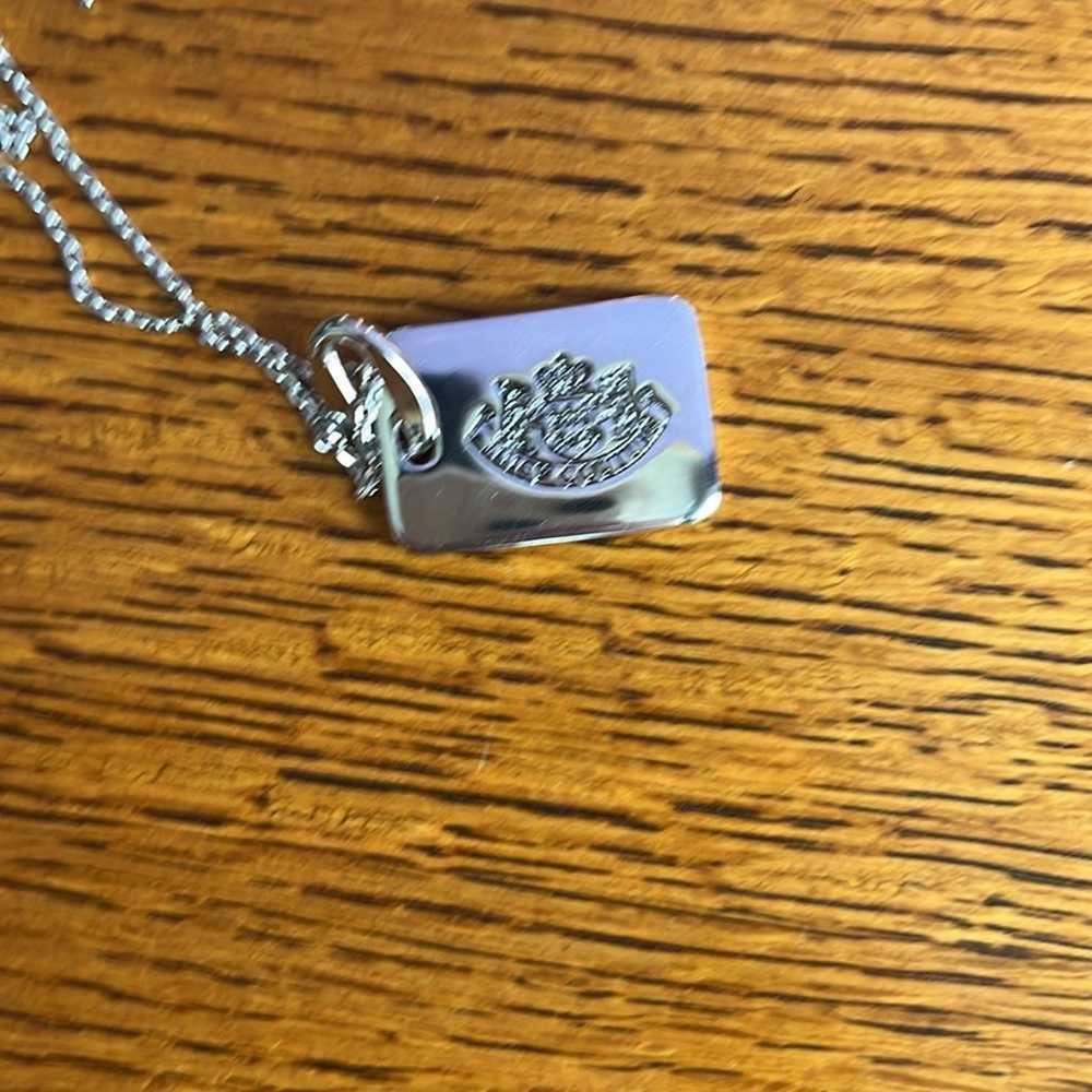 NWOT Original Juicy Couture Silver Dog Tag Chain … - image 2