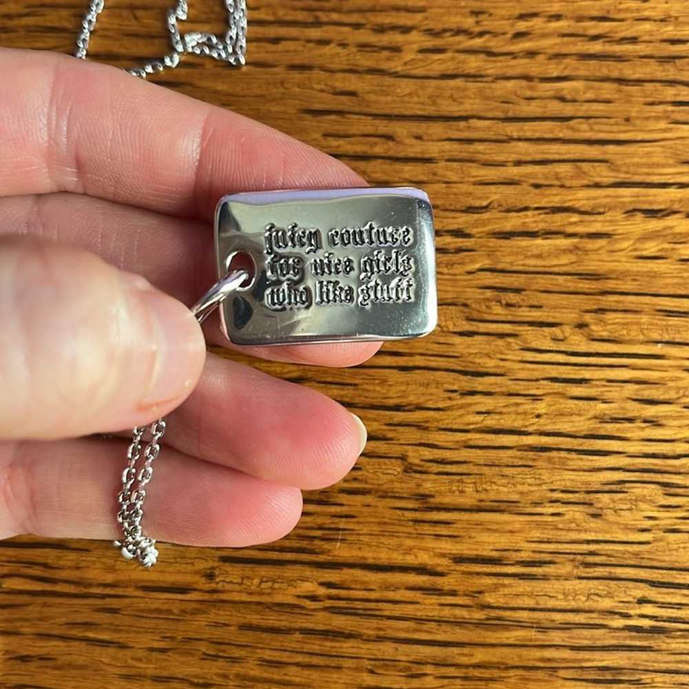 NWOT Original Juicy Couture Silver Dog Tag Chain … - image 3