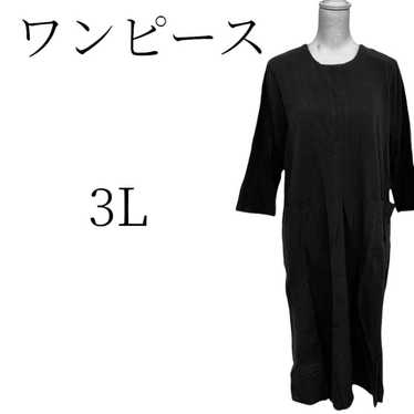 DAYOU Black Long Cut-Sleeve Casual Dress 3L - image 1