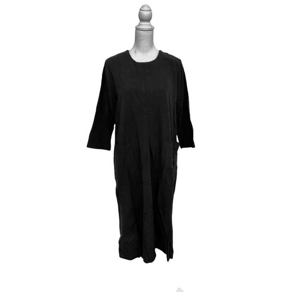 DAYOU Black Long Cut-Sleeve Casual Dress 3L - image 2