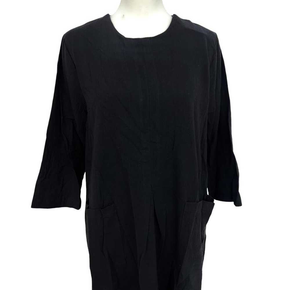 DAYOU Black Long Cut-Sleeve Casual Dress 3L - image 3