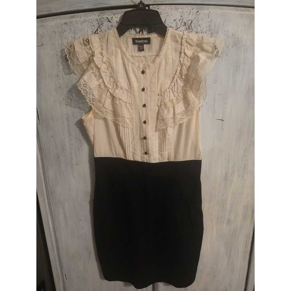 Vintage Bebe Ruffled Lace Y2K Dress - image 1