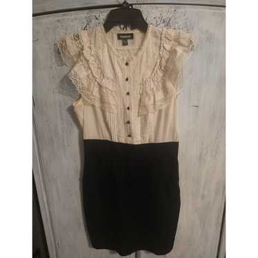 Vintage Bebe Ruffled Lace Y2K Dress - image 1