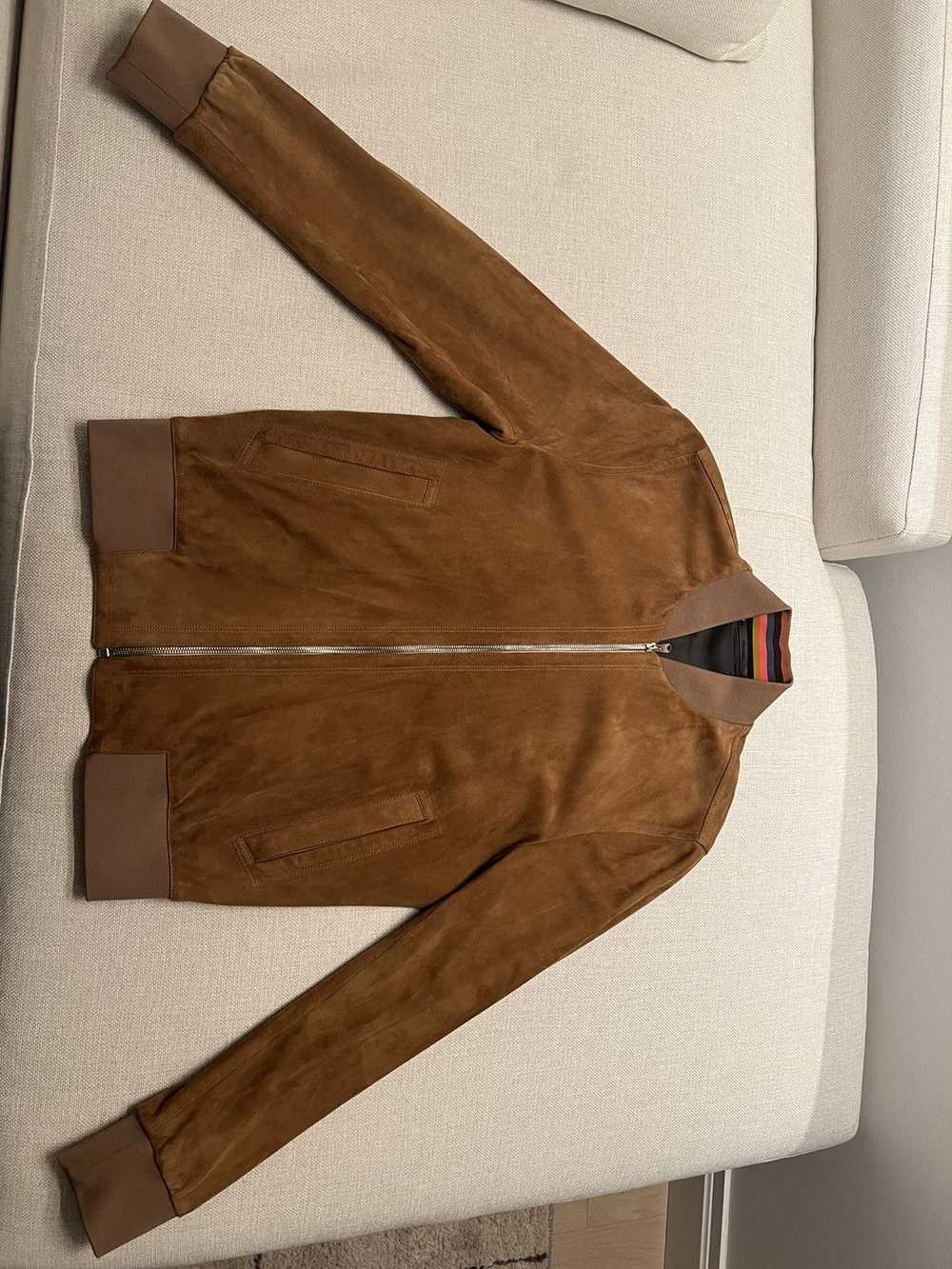 Paul Smith Tan/Caramel Suede Bomber Jacket Paul S… - image 1