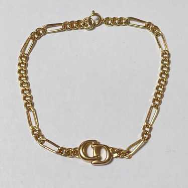 Christian Dior CD logo bracelet gold