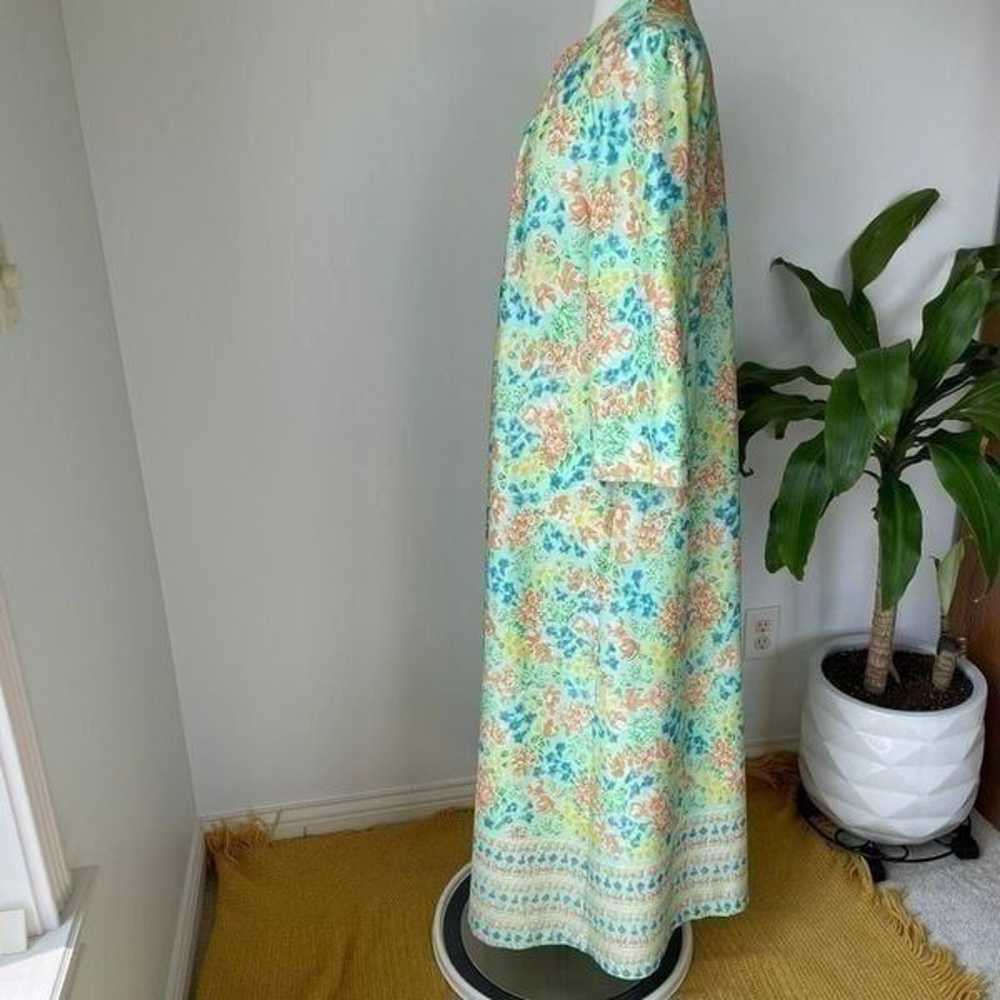 Vintage 70s 80s Nightgown House Dress Maxi Floral… - image 3