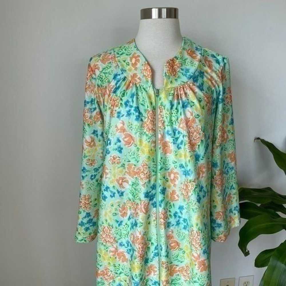 Vintage 70s 80s Nightgown House Dress Maxi Floral… - image 5