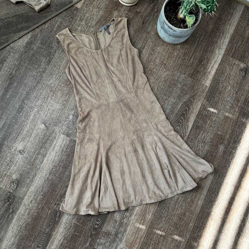 Vintage Halston Heritage Suede Brown Dress - image 1