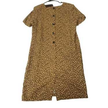 Vintage Cheetah Patterned Dress - image 1