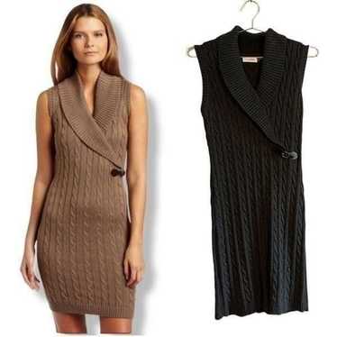 Calvin Klein Sleeveless Sweater Dress in Dark Gra… - image 1