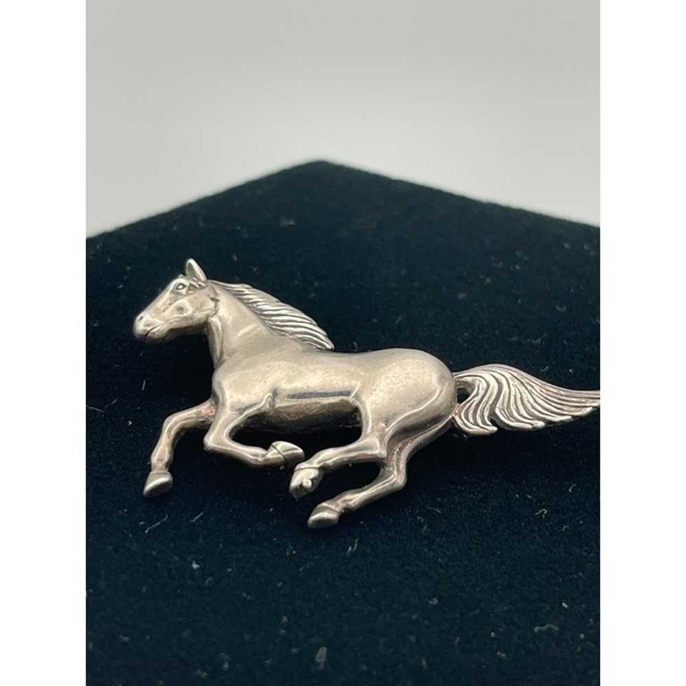 Running Horse Pin Brooch Sterling Silver Glenn & … - image 2