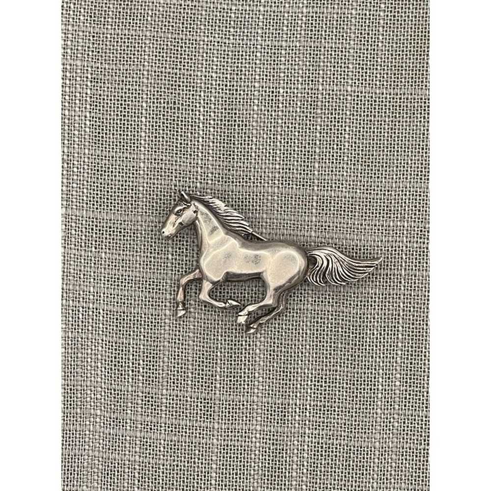 Running Horse Pin Brooch Sterling Silver Glenn & … - image 3