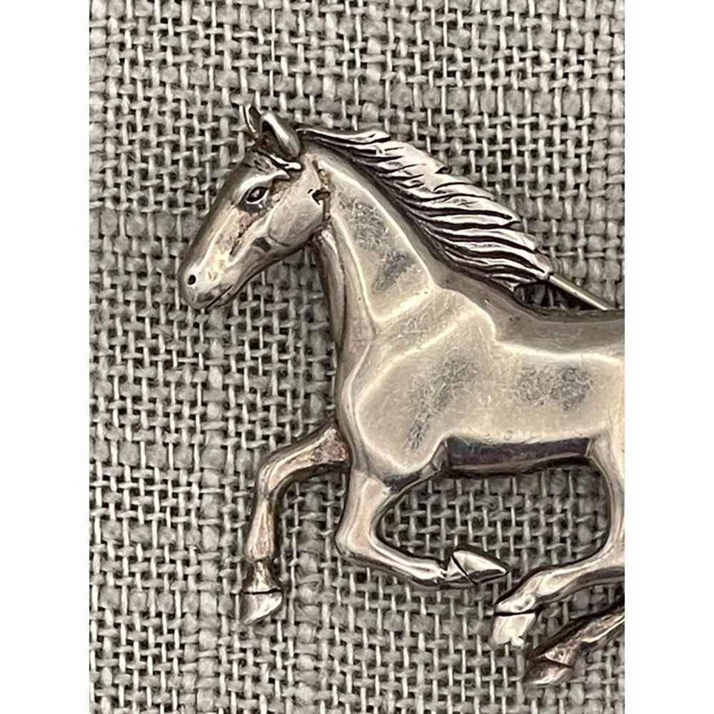 Running Horse Pin Brooch Sterling Silver Glenn & … - image 4