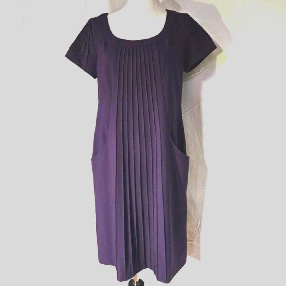 Eliza J New York Eggplant Purple Pleats & Pockets… - image 2