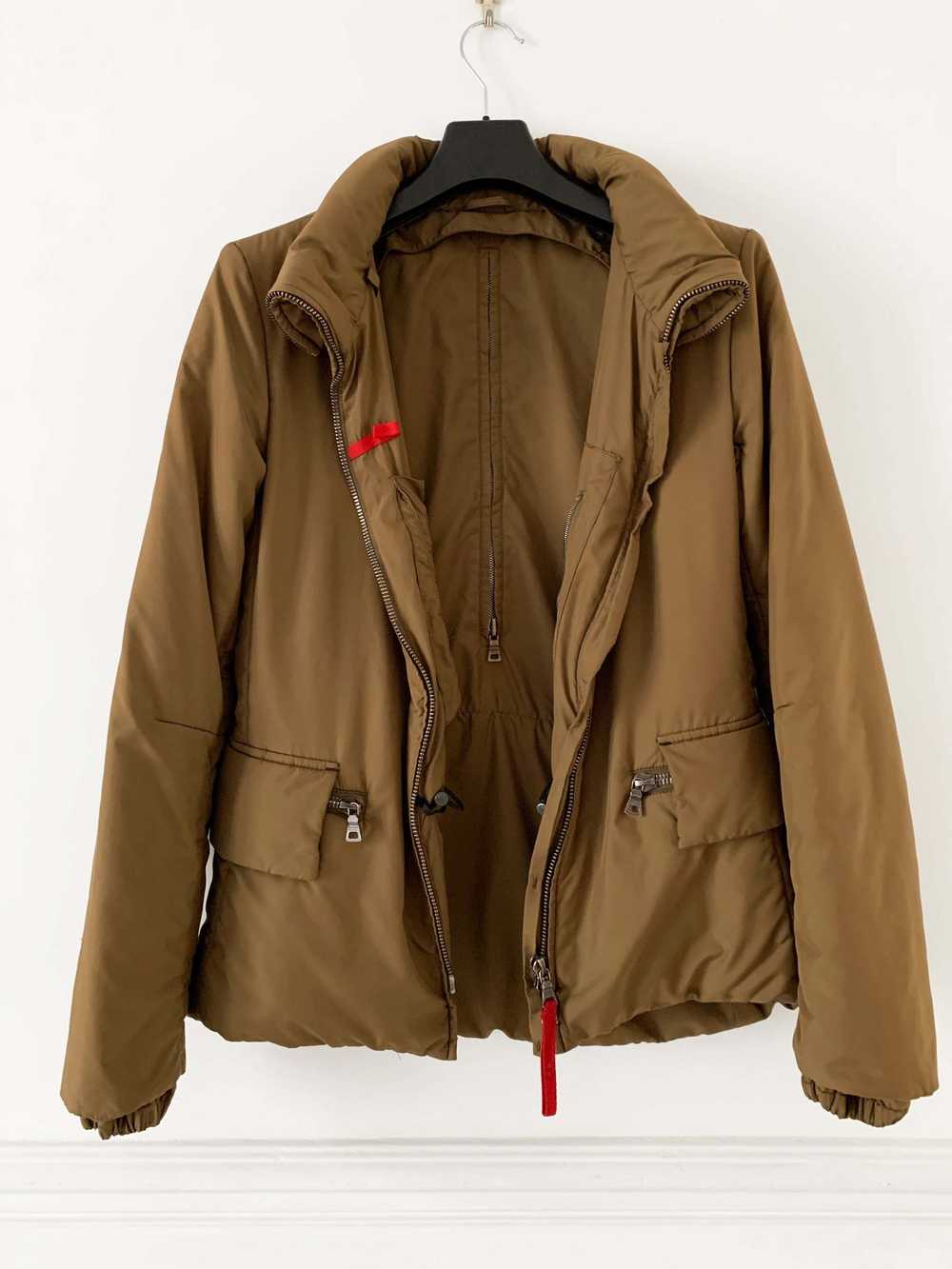 Prada Prada womens vintage khaki nylon puffer jac… - image 3