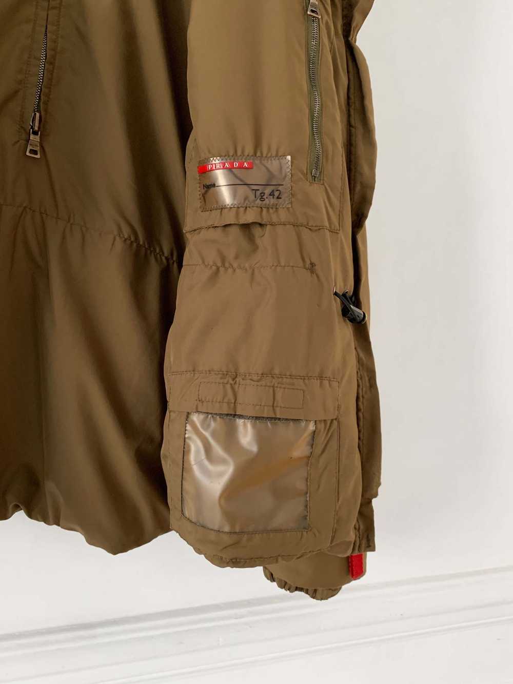 Prada Prada womens vintage khaki nylon puffer jac… - image 5