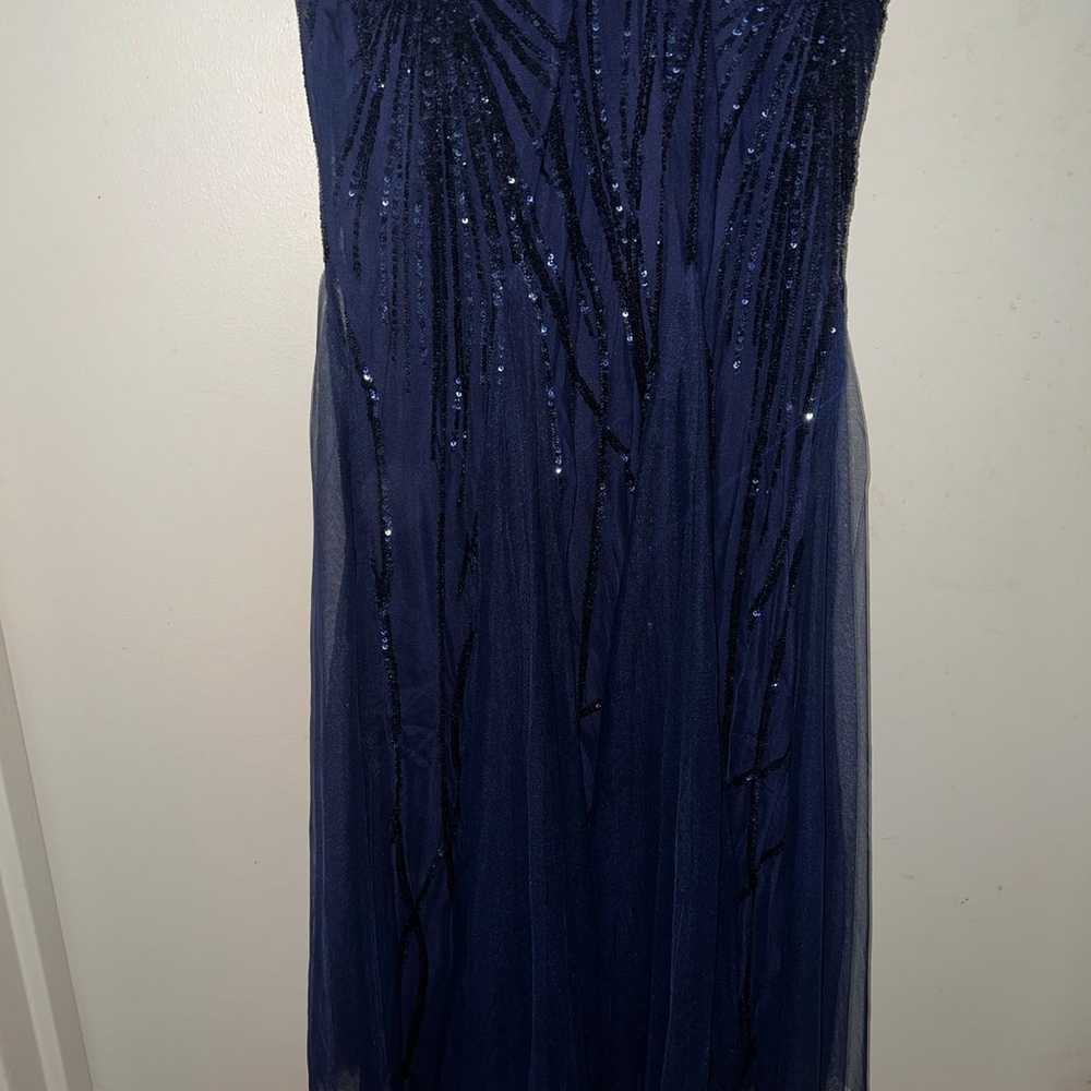 NWOT Navy Maxi Sparkly Mermaid Dress S - image 5