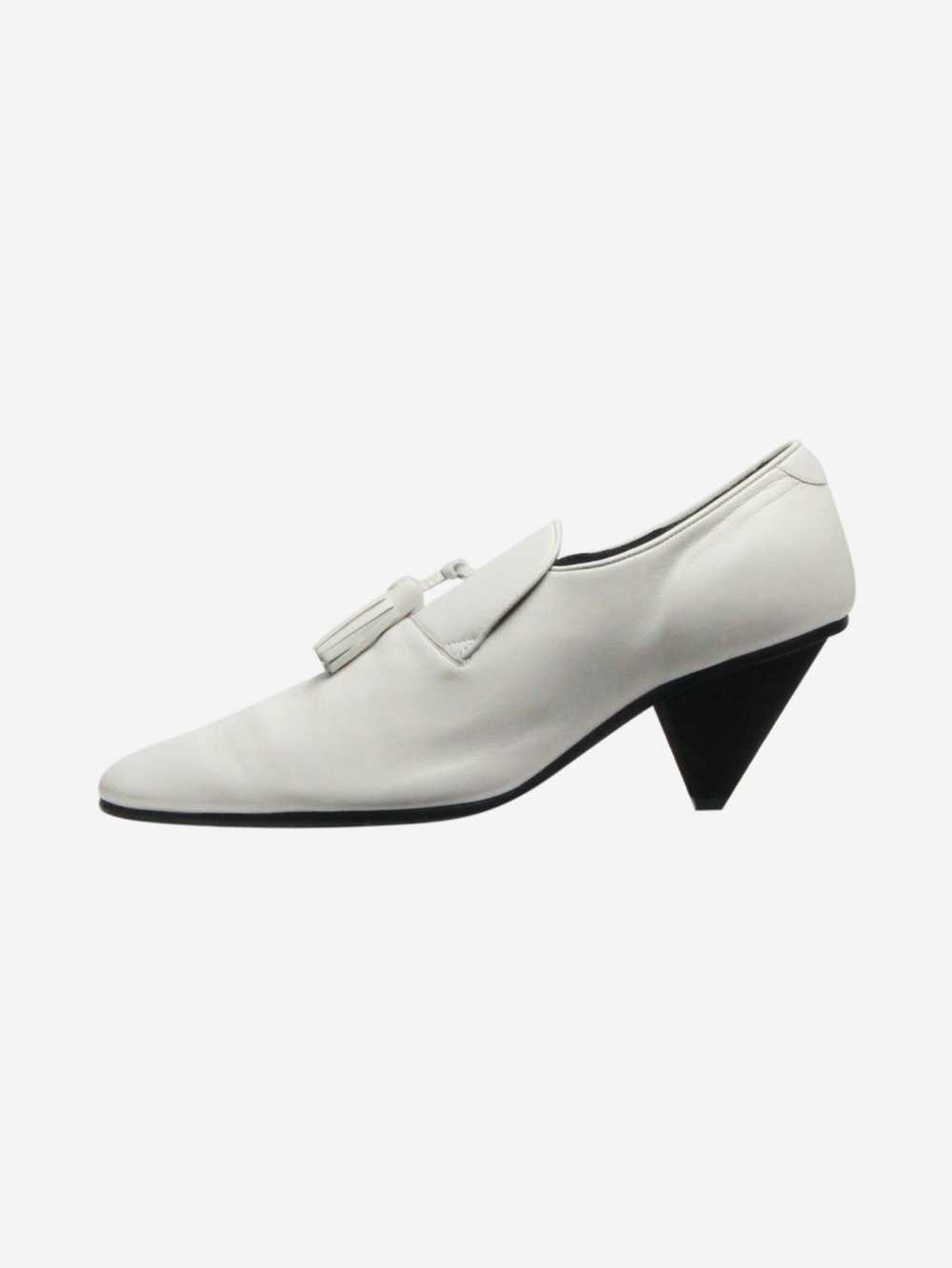 Celine White tassel loafer heels - size EU 36 - image 1