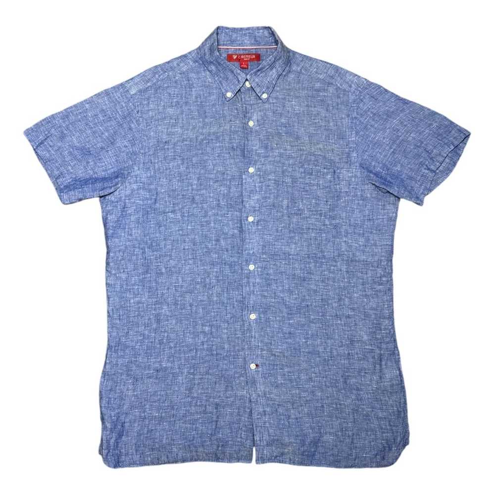 Cremieux Cremieux Men's Large Blue Slim Button-Do… - image 1