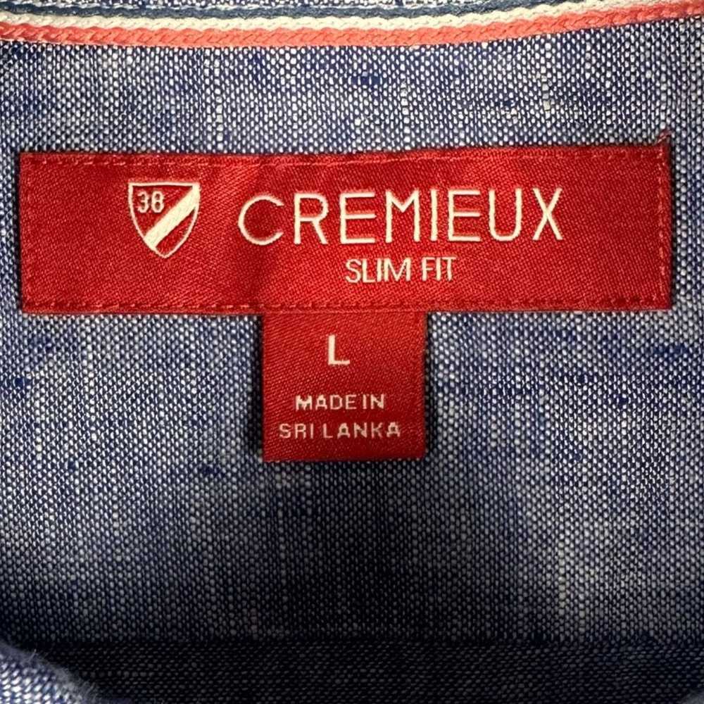 Cremieux Cremieux Men's Large Blue Slim Button-Do… - image 8