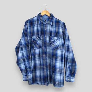 Flannel × John Blair × Pendleton Vintage Plaid Sh… - image 1