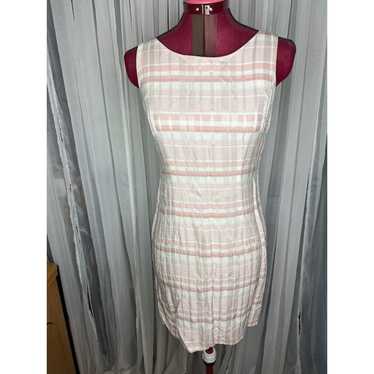 Sun dress pink cream striped 1990s - image 1