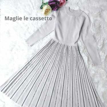 Maglie Drawer Knit One-piece Pleats White Size 7 - image 1