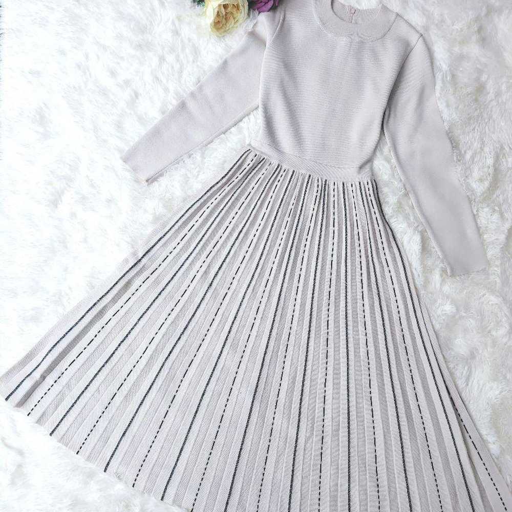 Maglie Drawer Knit One-piece Pleats White Size 7 - image 2