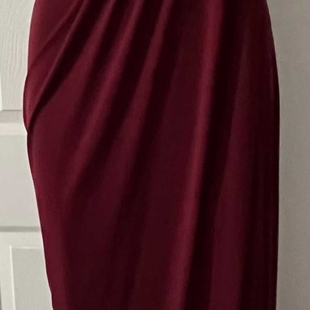 Karina Burgundy Shoulder Bling Maxi Dress size 10 - image 1