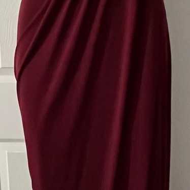 Karina Burgundy Shoulder Bling Maxi Dress size 10 - image 1