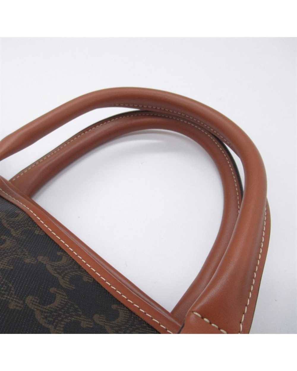 Pre Loved Celine  Triomphe Canvas Tote Bag Brown … - image 8