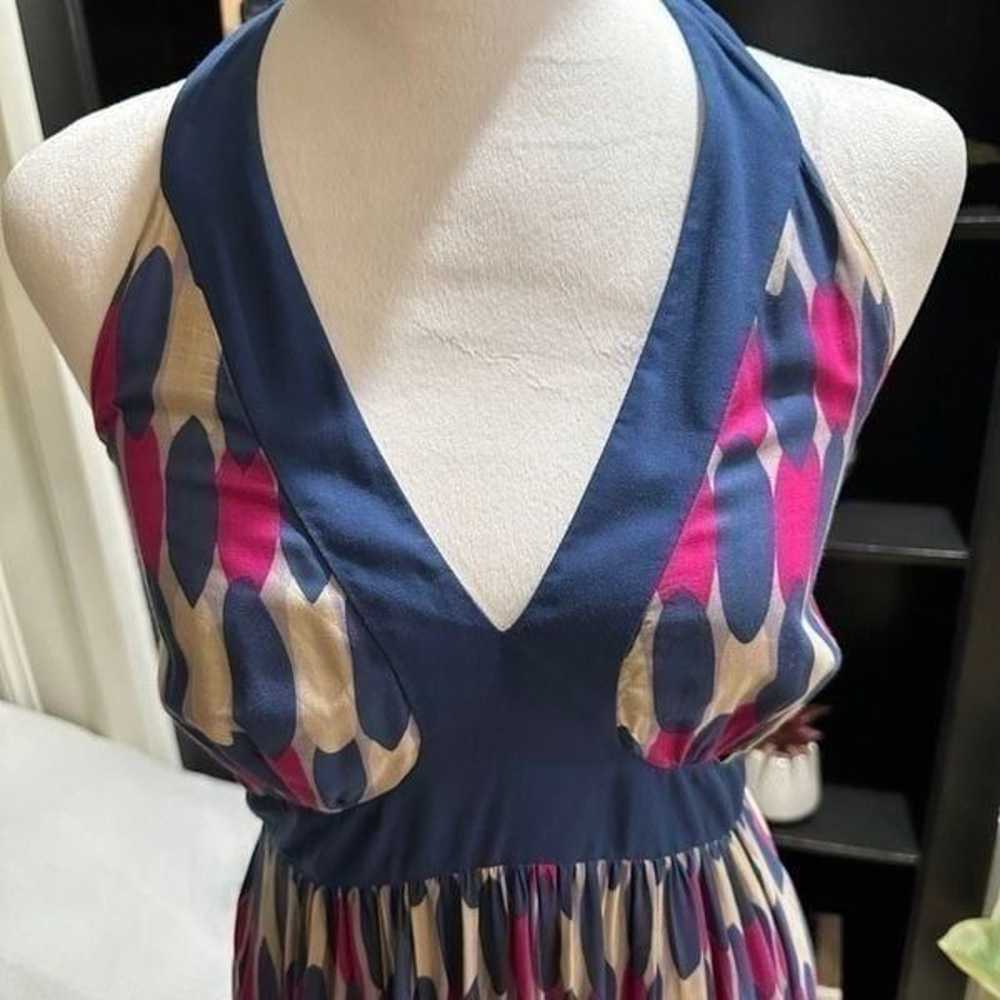 Boden Blue Halter Dress Size US 4L - image 2