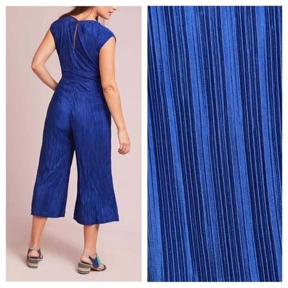 Anthropologie Maeve Sonata Pleated Jumpsuit Blue … - image 2