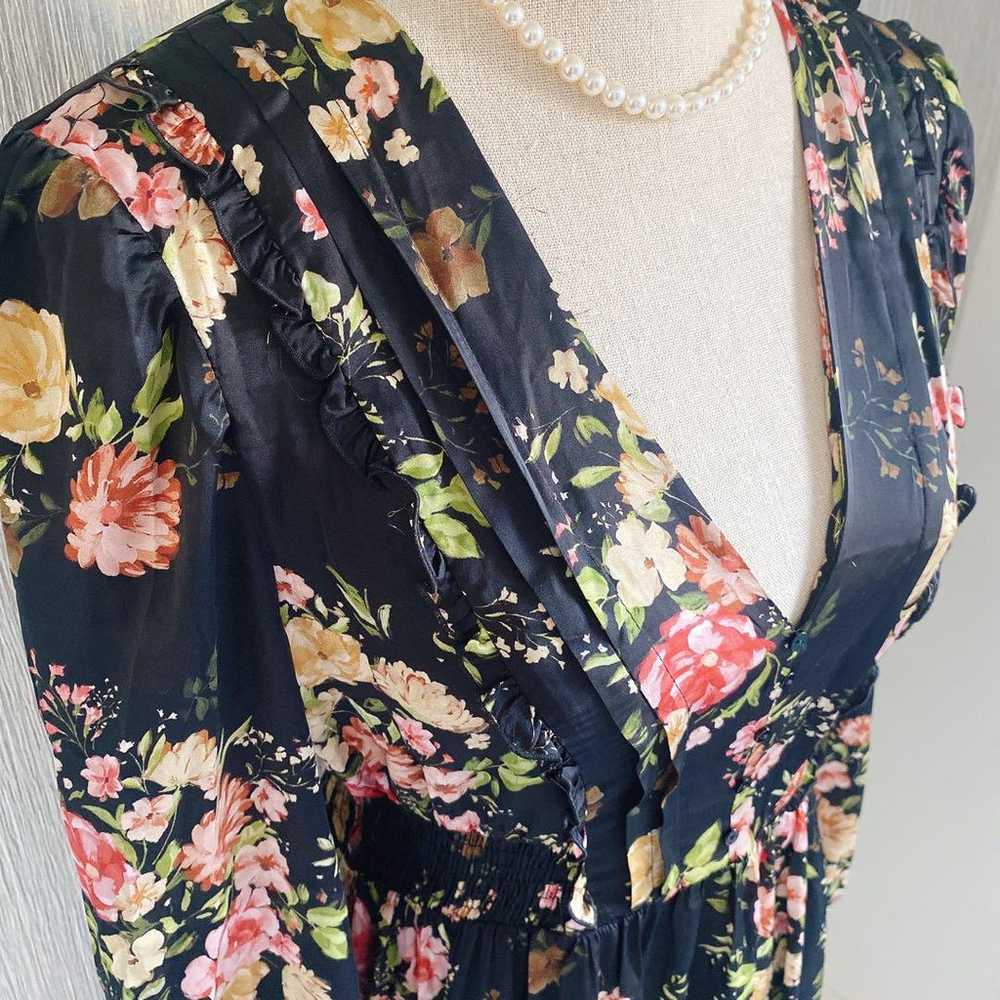 ZARA floral long one-piece dress, long-sleeved, a… - image 7