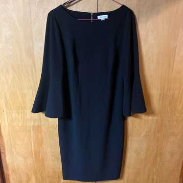 Calvin Klein Black Flare Sleeve Dress